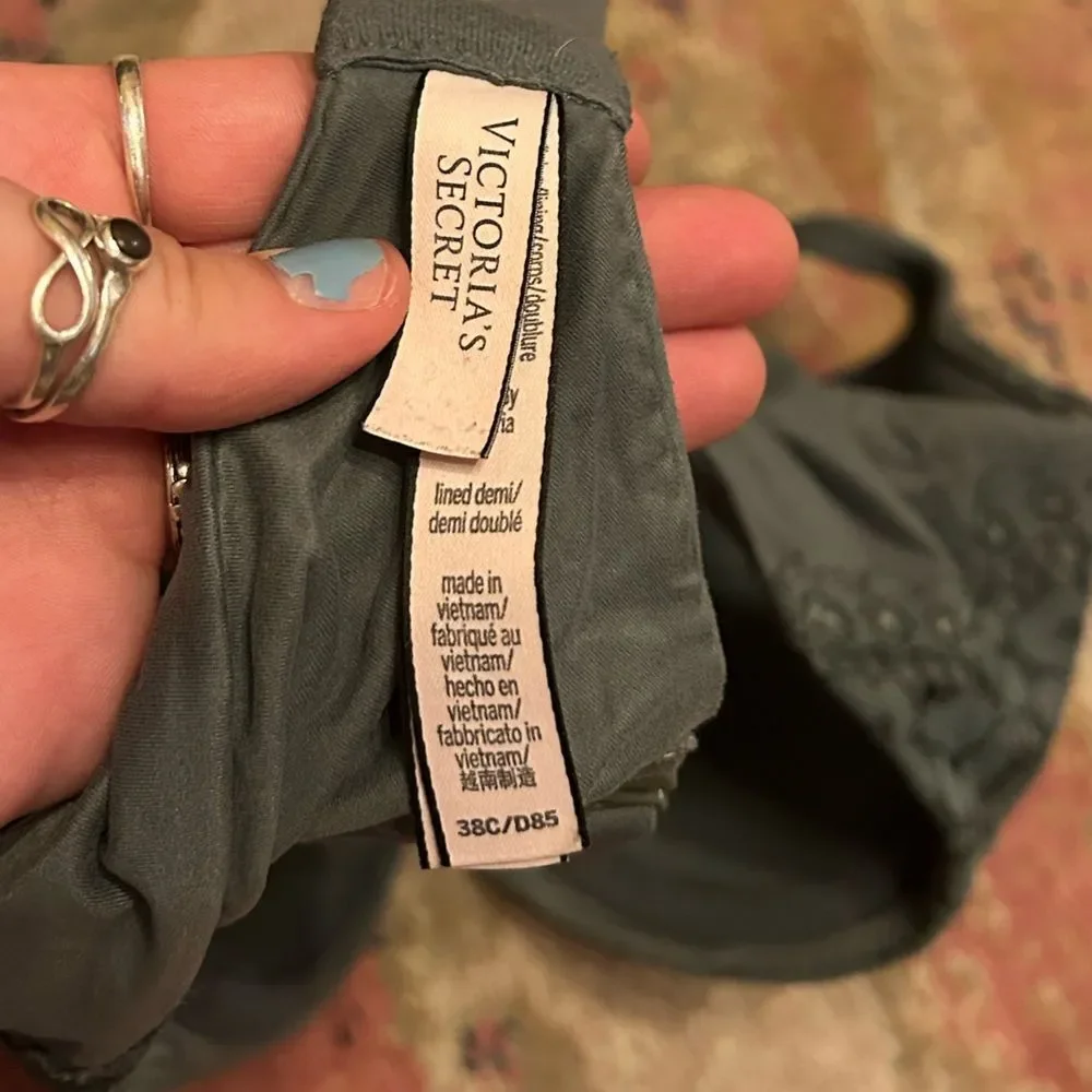 Victoria's Secret Dark Green Lace Bra